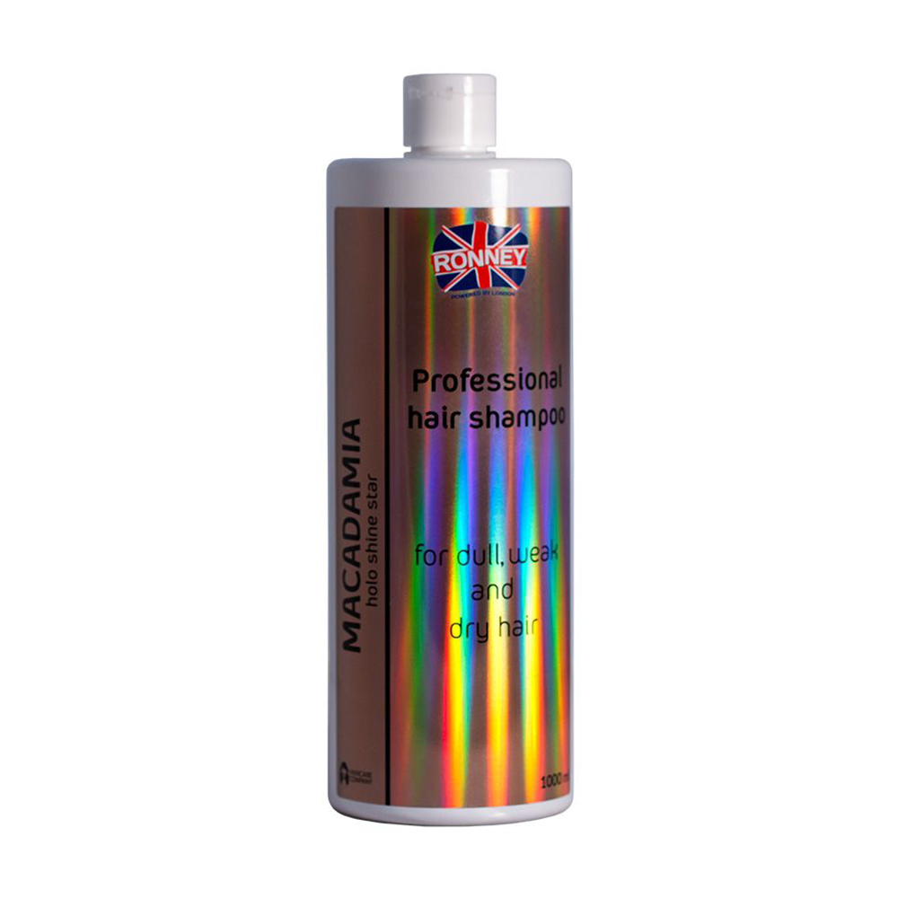 Шампунь Ronney HoLo Shine Star Macadamia Shampoo для сухого та ослабленого волосся, з олією макадамії, 1 л